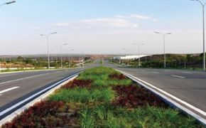 2011年承建的大陸新區(qū)市政東片區(qū)新村１、4路北段道路工程